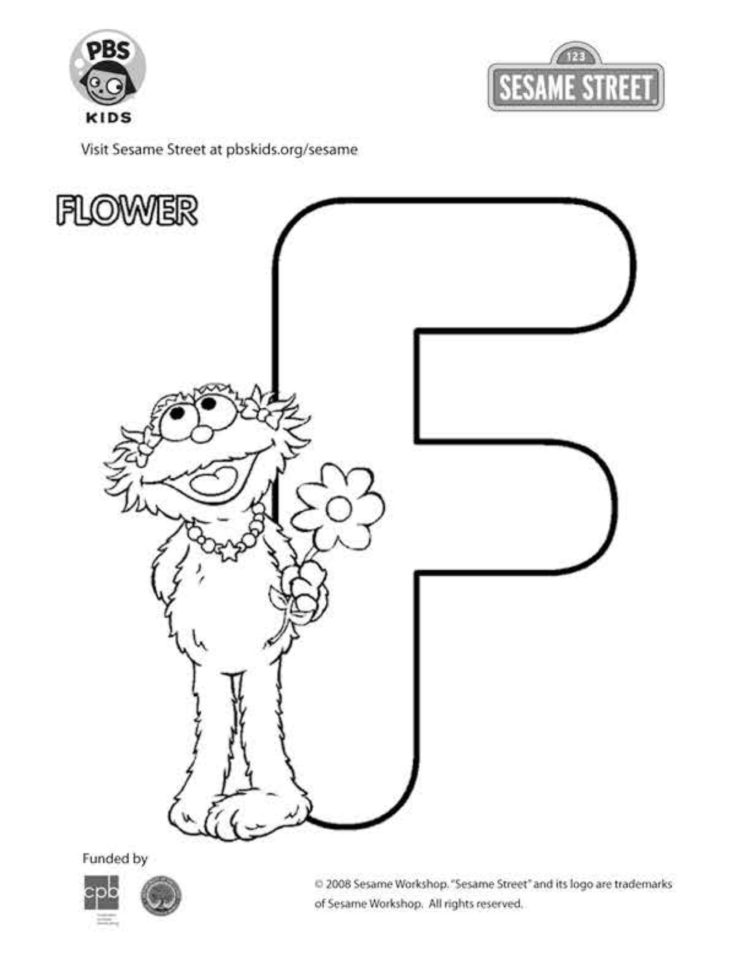 The letter f coloring page kids coloringâ kids for parents