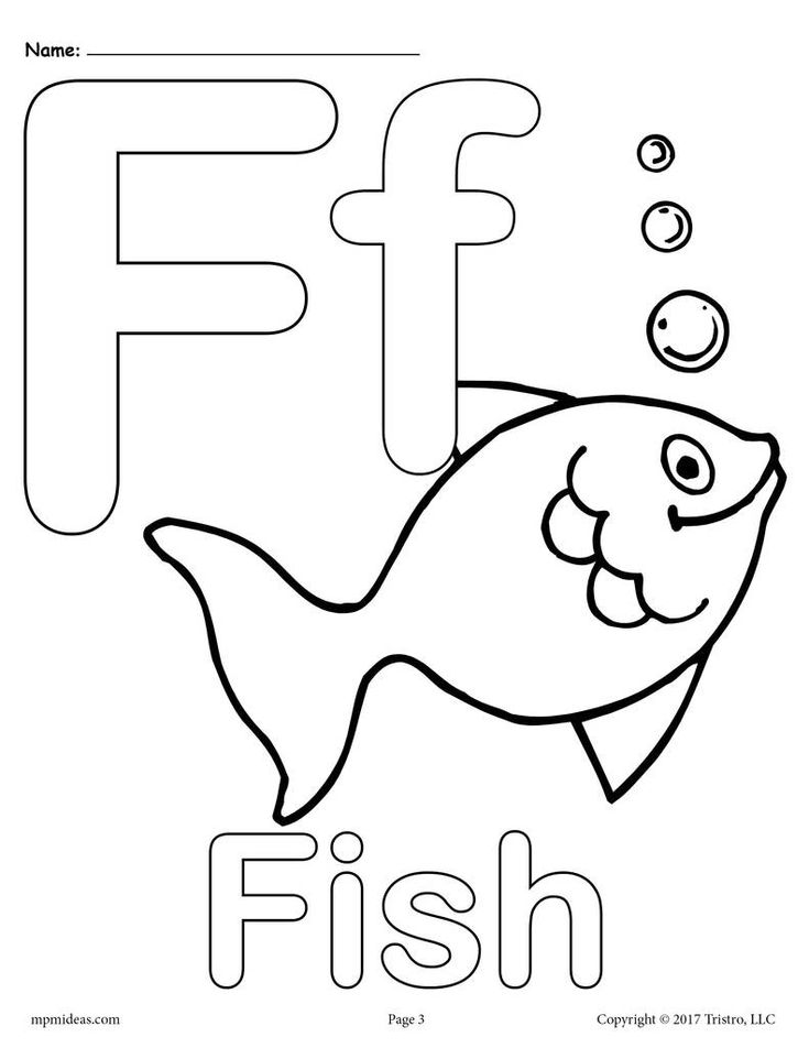 Letter f alphabet coloring pages