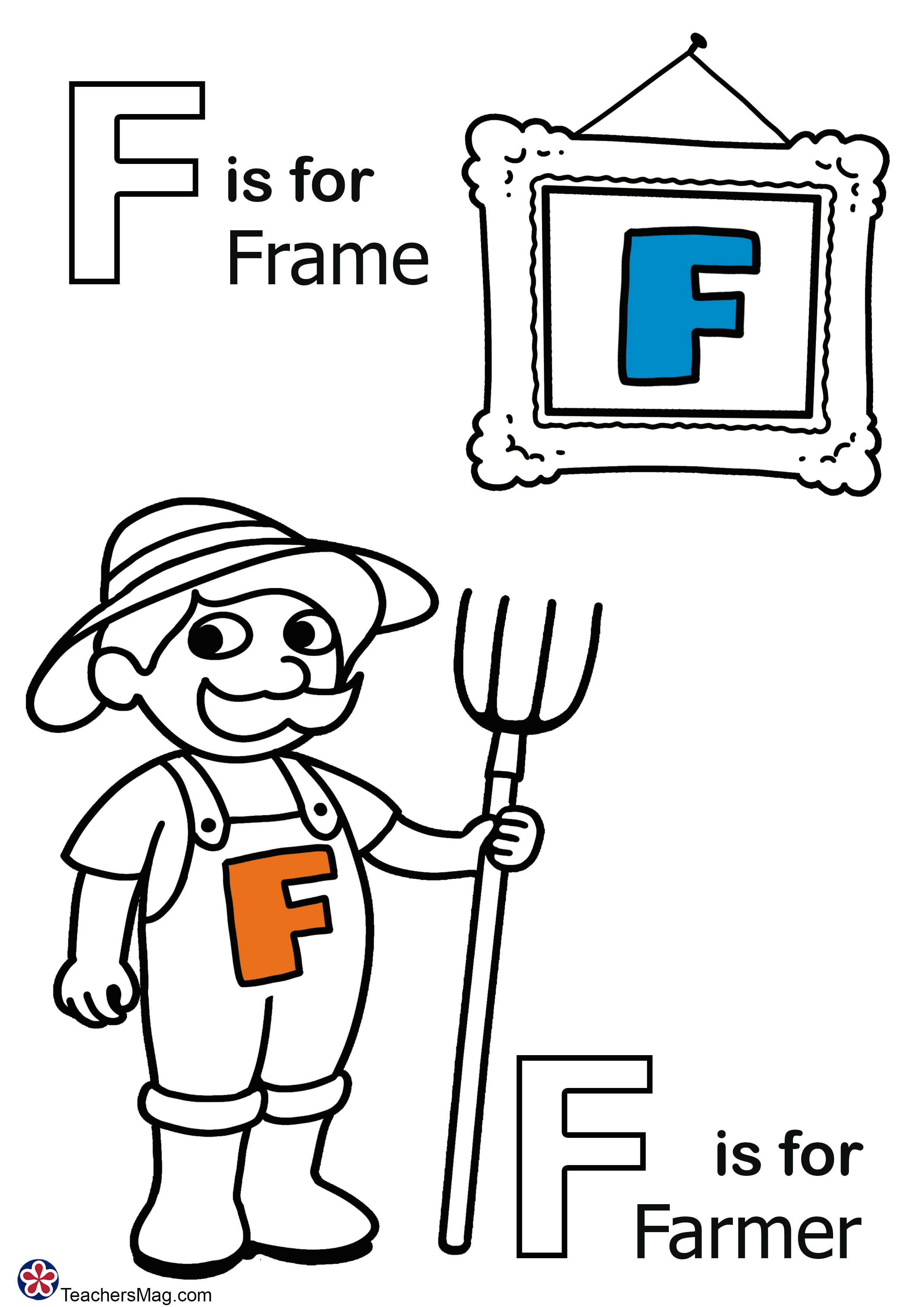 Letter f worksheets for preschoolers