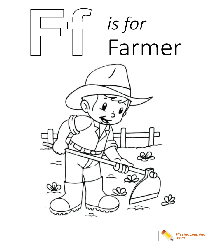 F is for farmer coloring page free f is for farmer coloring page