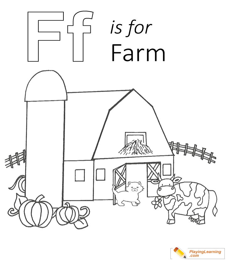 F is for farm coloring page free f is for farm coloring page