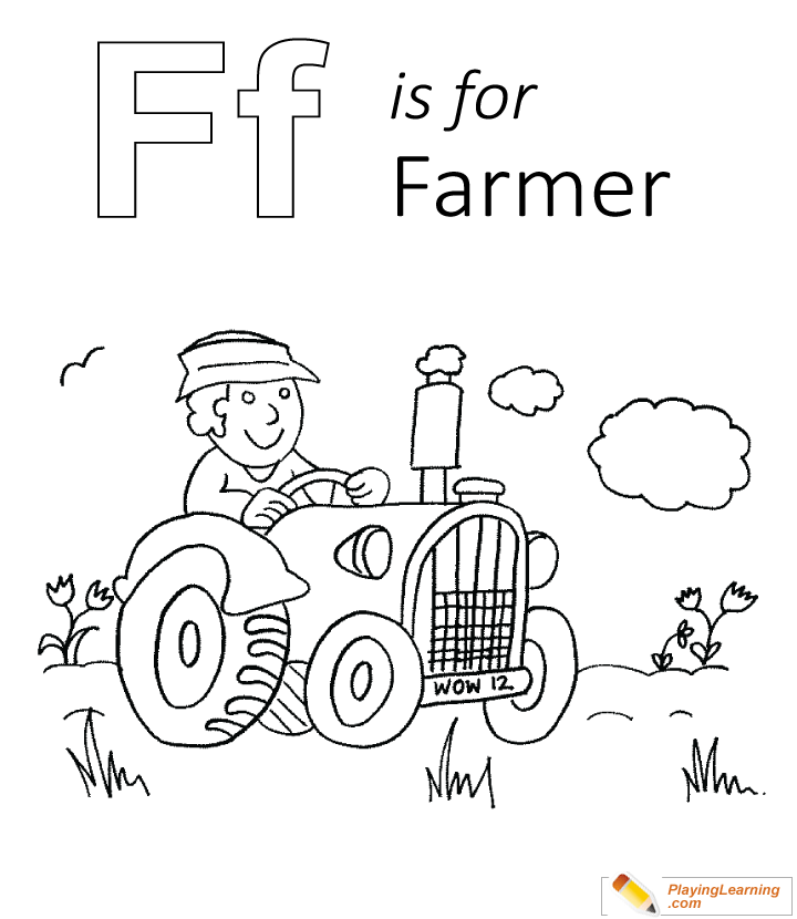 F is for farmer coloring page free f is for farmer coloring page