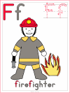 Alphabet letter f firefighter preschool lesson plan printable activities and worksheets