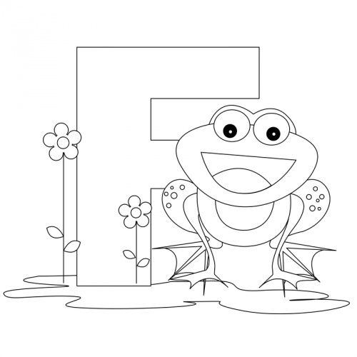 Alphabet coloring pages â f