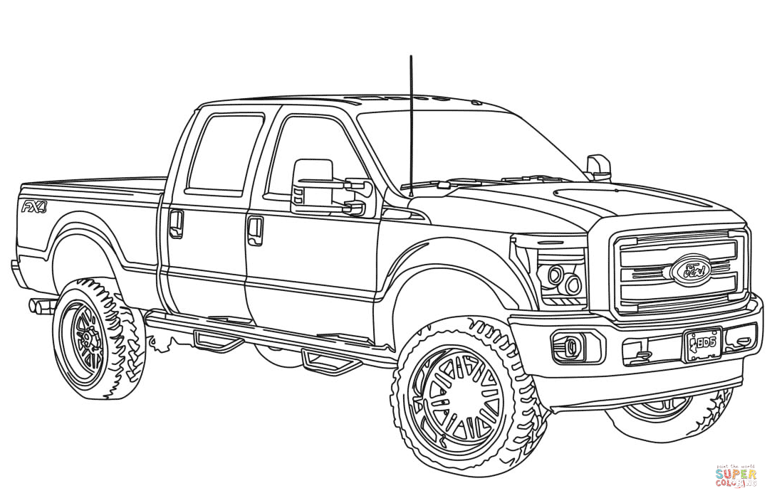 Ford f lifted coloring page free printable coloring pages