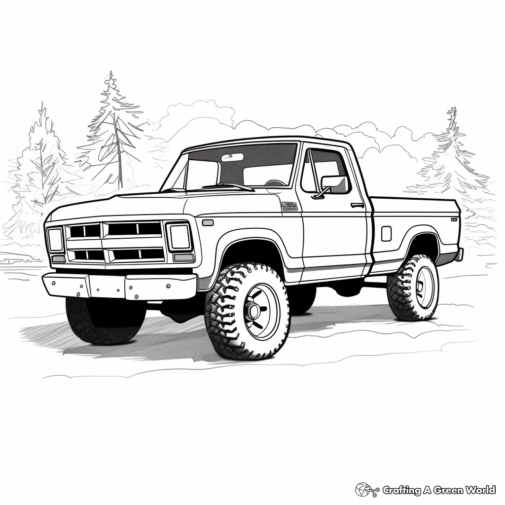 Pickup truck coloring pages