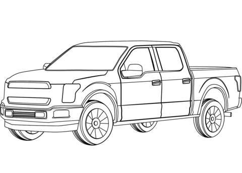 Pickup truck coloring page free printable coloring pages