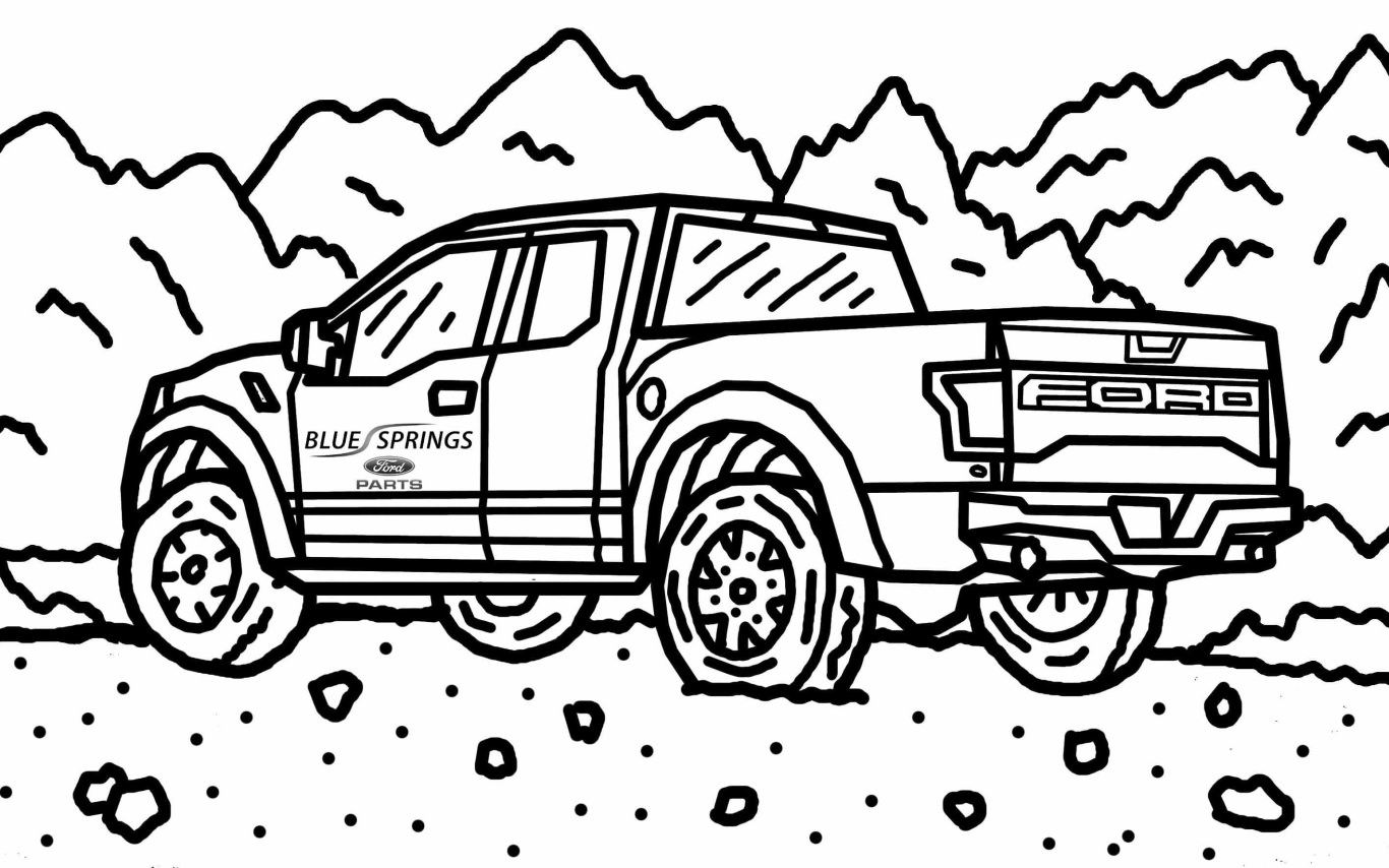 Ford raptor stars in its own colouring book