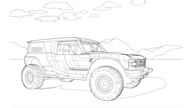 Ford bronco is now available for coloring