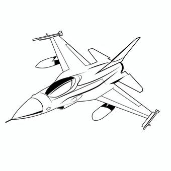 Free vectors fighter f coloring book