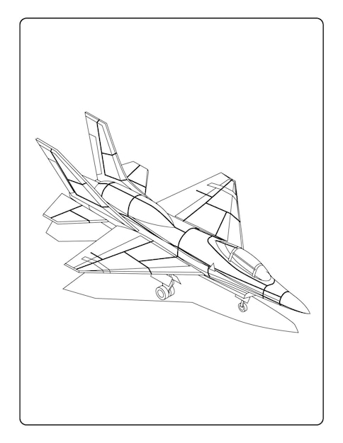 F airplane coloring page free printable