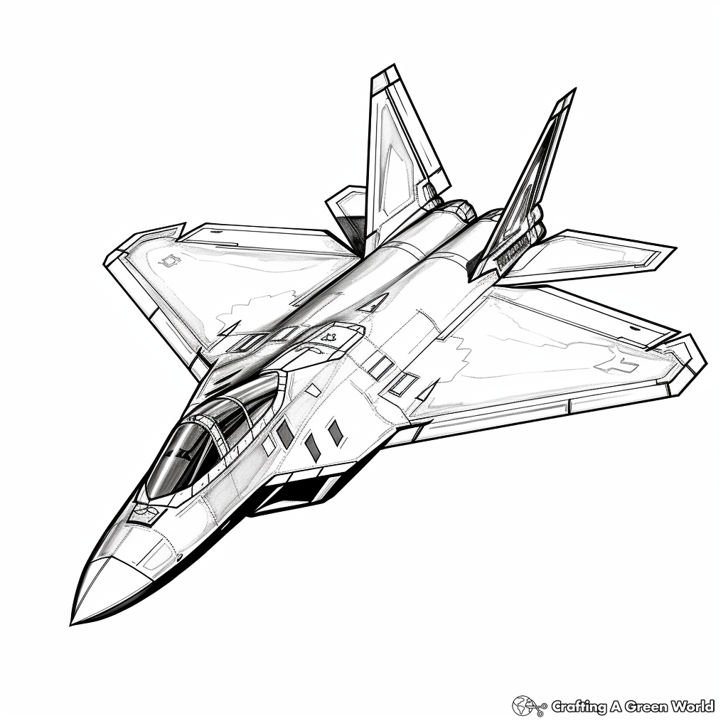 Fighter jet coloring pages