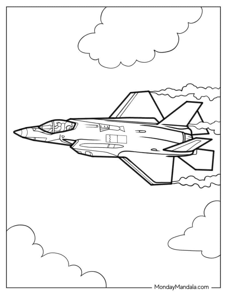 Jet coloring pages free pdf printables