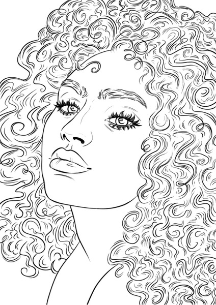 Black woman face coloring pages royalty