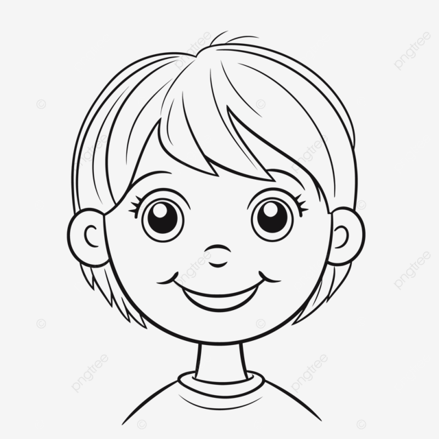 Cute boy face coloring page outline sketch drawing vector wing drawing face drawing ring drawing png and vector with transparent background for free download