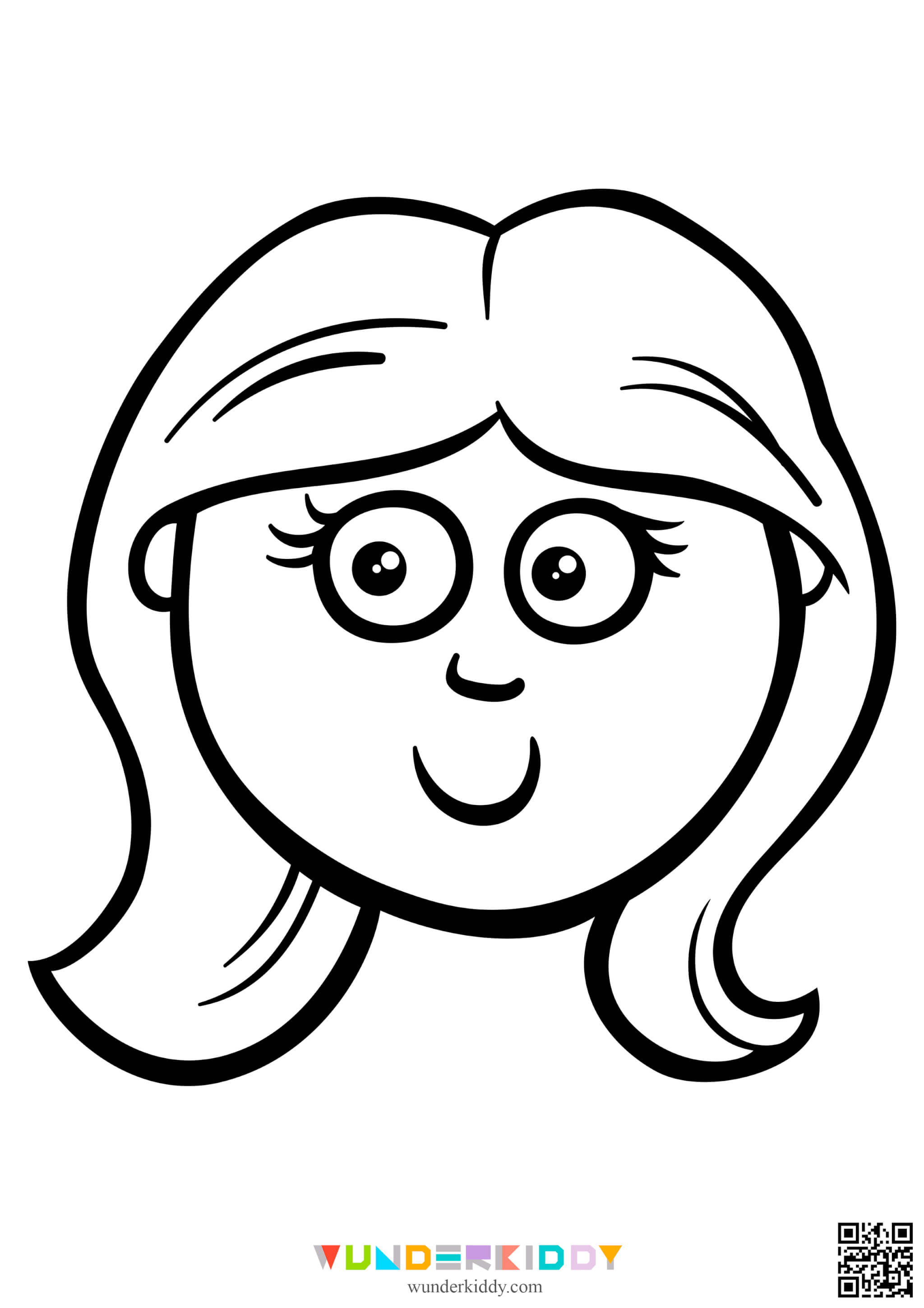 Printable simple coloring pages of faces for toddlers