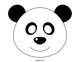 Panda mask template panda mask panda bear crafts animal mask templates