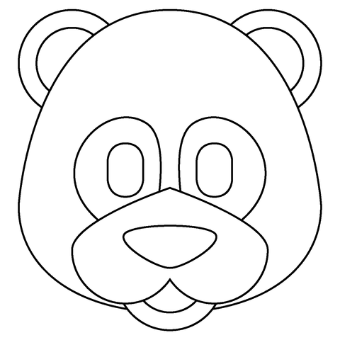 Panda face emoji coloring page free printable coloring pages