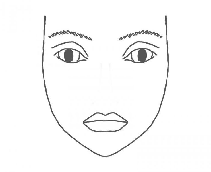 Printable makeup face coloring pages face template face chart coloring pages