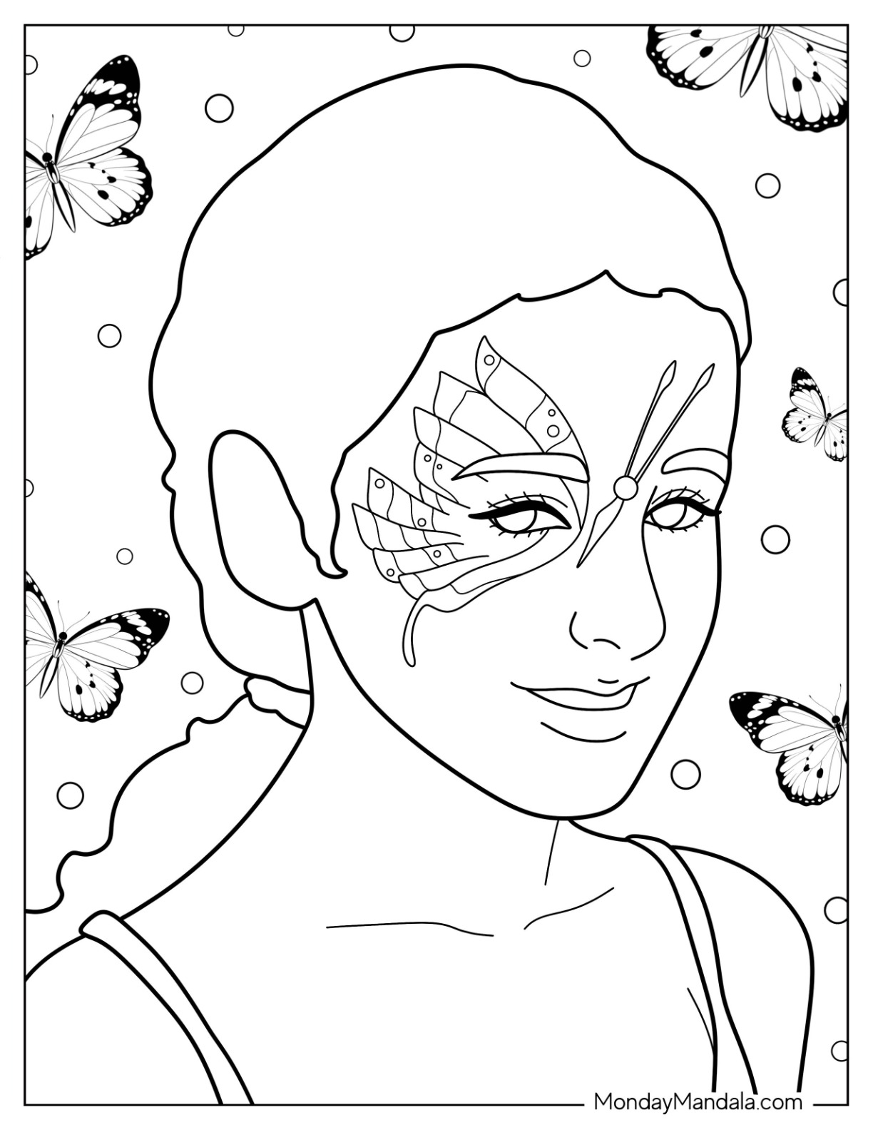 Makeup coloring pages free pdf printables