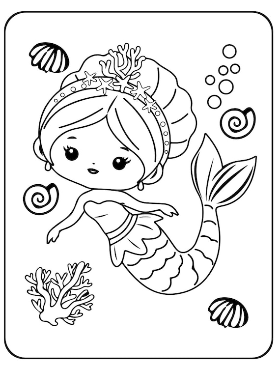 Mermaid coloring pages