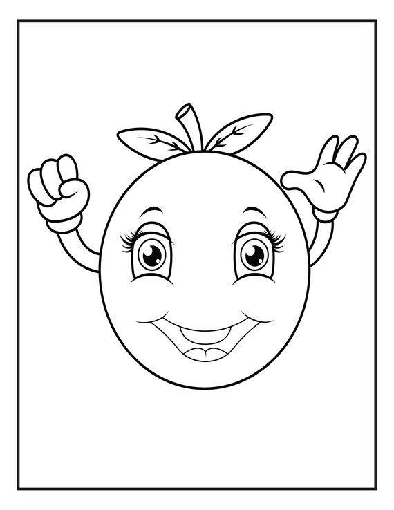 Printable downloadable fruit coloring pages different designs download now