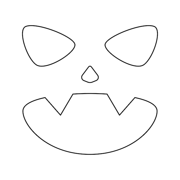 Premium vector coloring page with face of halloween for kids