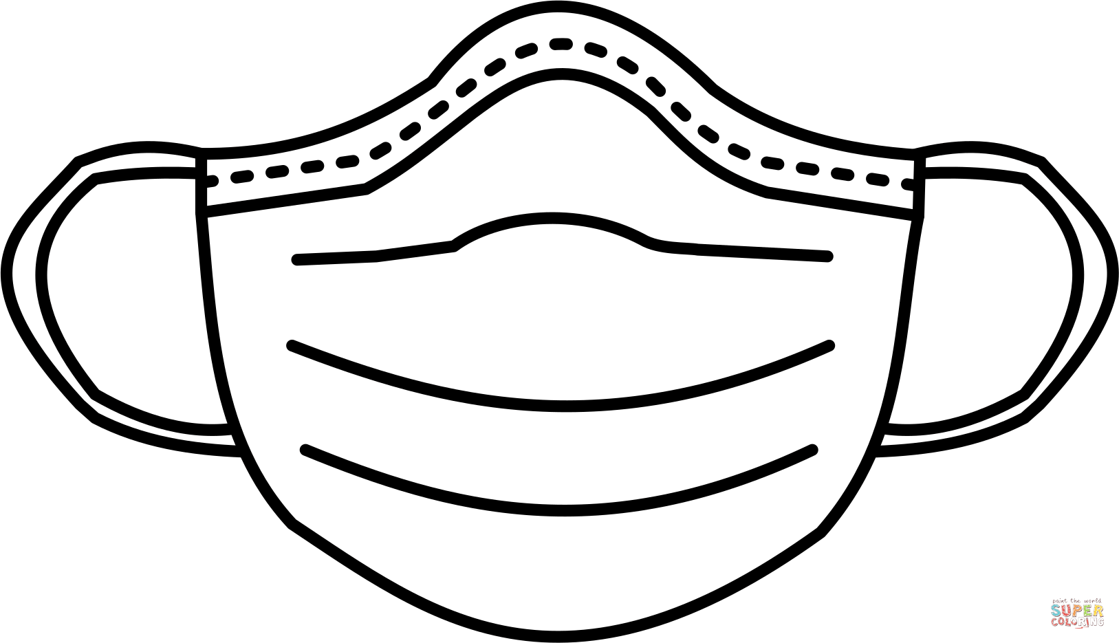 Medical face mask coloring page free printable coloring pages