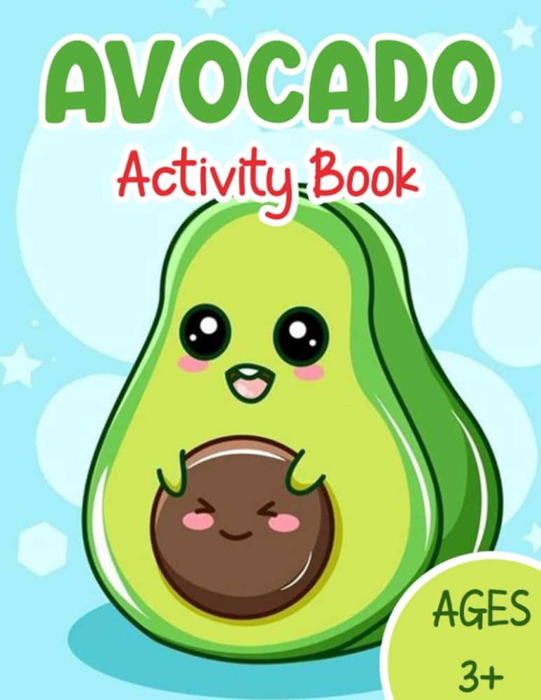 Activity avocado coloring book activity book of avocado with amazing brain games maze word search puzzle etc to stimulate iq and eq for kids turner sophie books