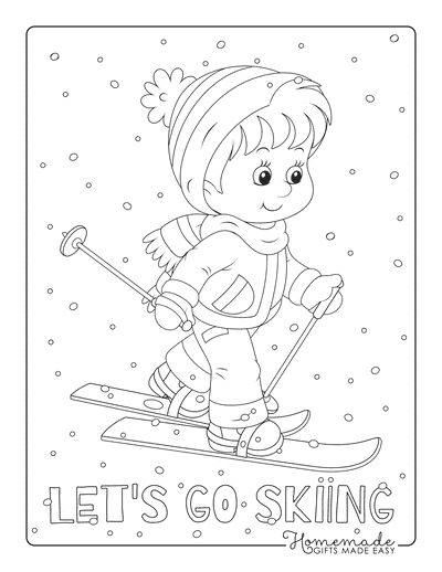 Free printable winter coloring pages for kids adults