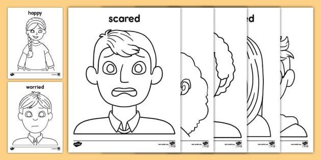 Emotions coloring pages arts and crafts usa
