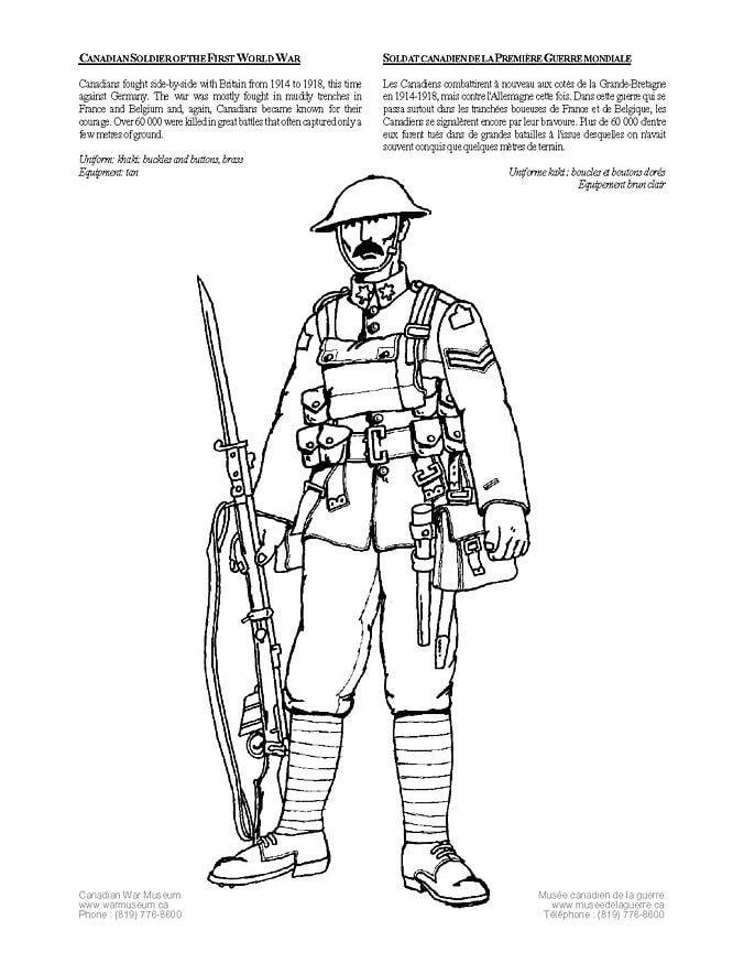 Coloring page soldierwwi