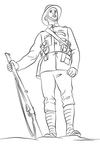 Wwi british soldier coloring page free printable coloring pages