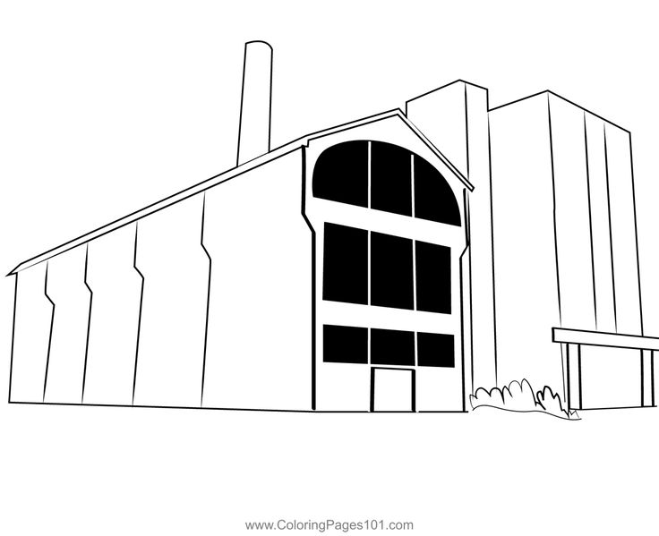 Factory coloring page in coloring pages color coloring pages for kids