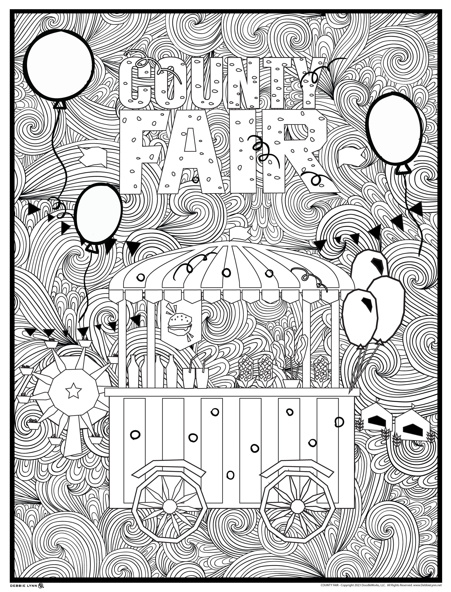 County fair personalized giant coloring poster x â debbie lynn