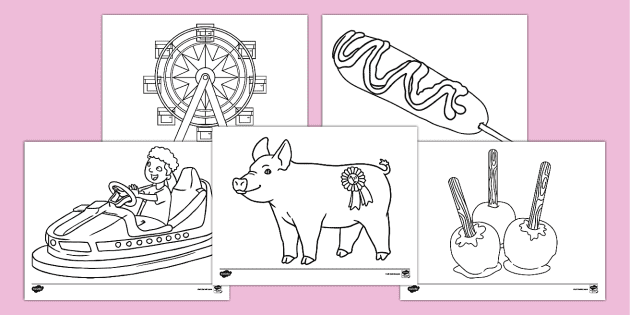 Fun fair coloring sheets teacher made