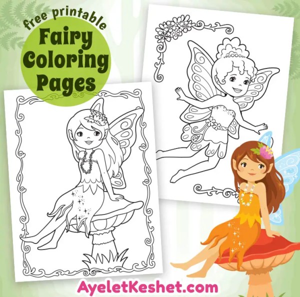 Fairy coloring pages for kids