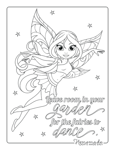 Beautiful fairy coloring pages free printables