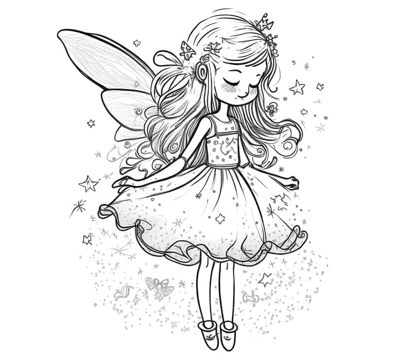 Fairy coloring pages