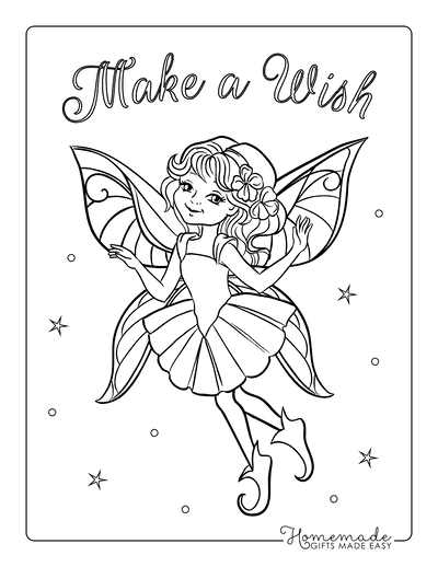 Beautiful fairy coloring pages free printables