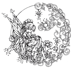 Fairies adult coloring pages