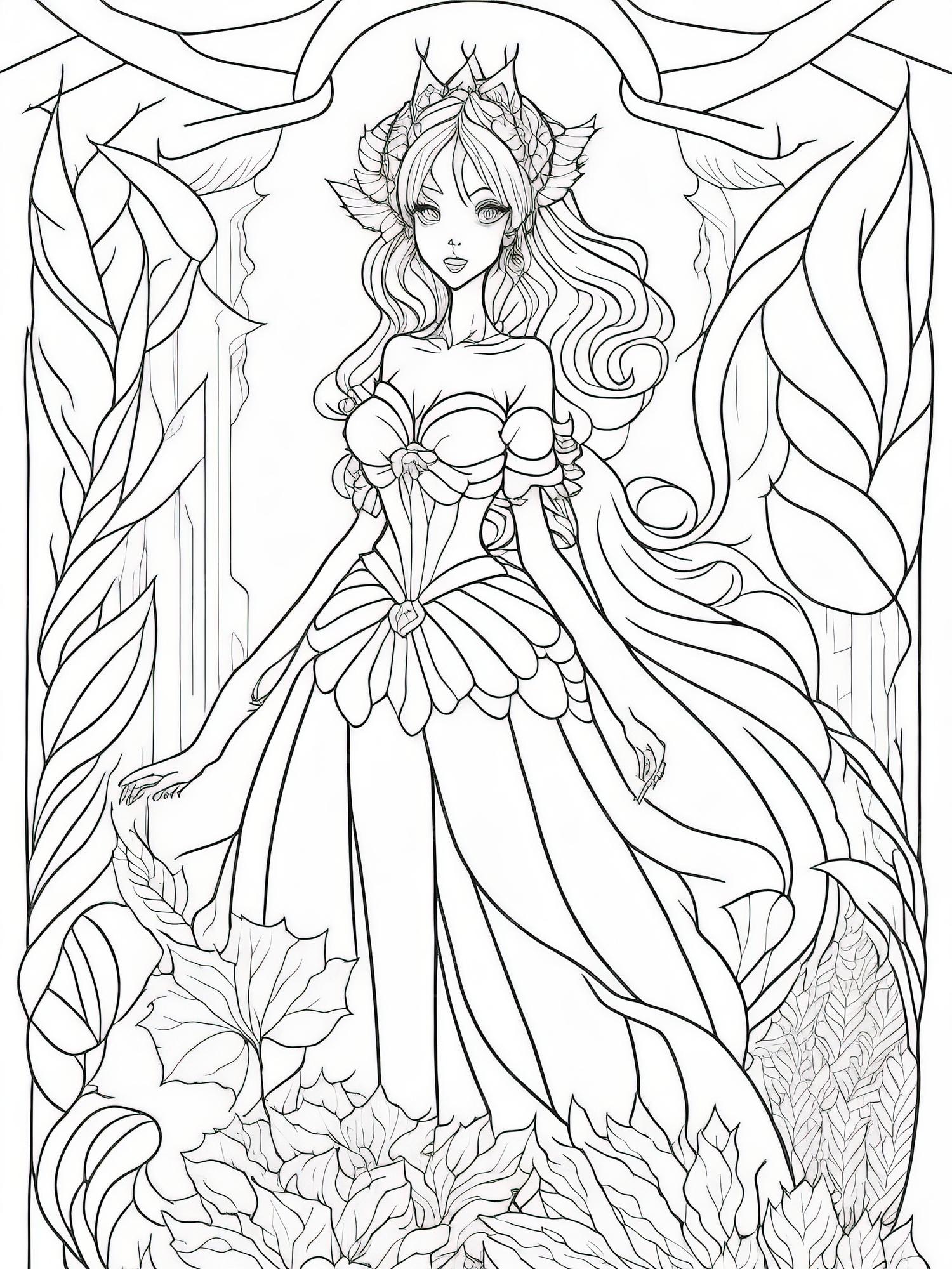 Premium vector explore enchanting fairy tale kingdom printable coloring page