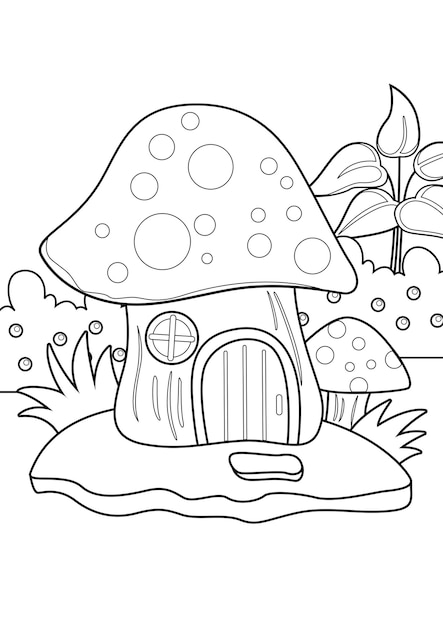 Premium vector coloring pages for kids a page garden fairies theme