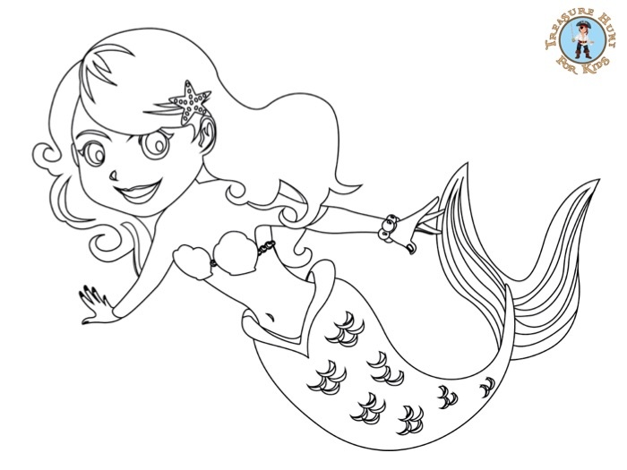 Mermaid coloring page