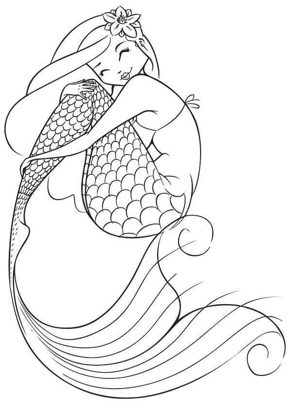 Cool mermaid coloring pages pdf to spend your free time at home