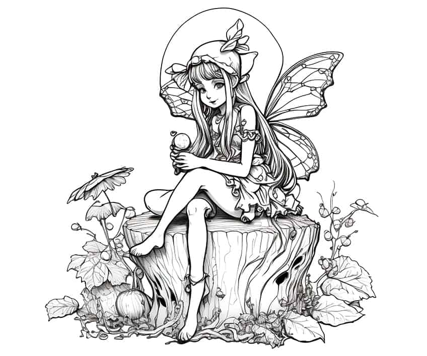 Fairy coloring pages