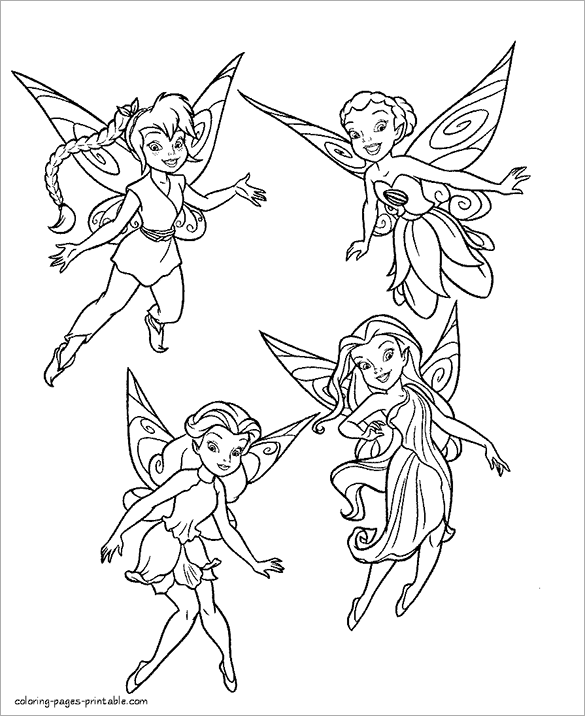 Fairy coloring pages