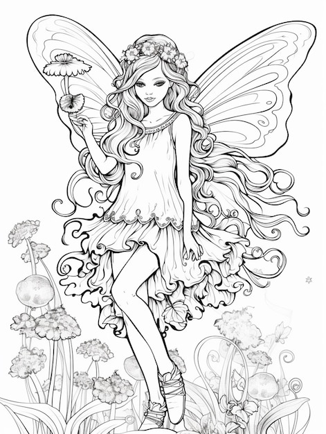 Coloring pages fairies pictures