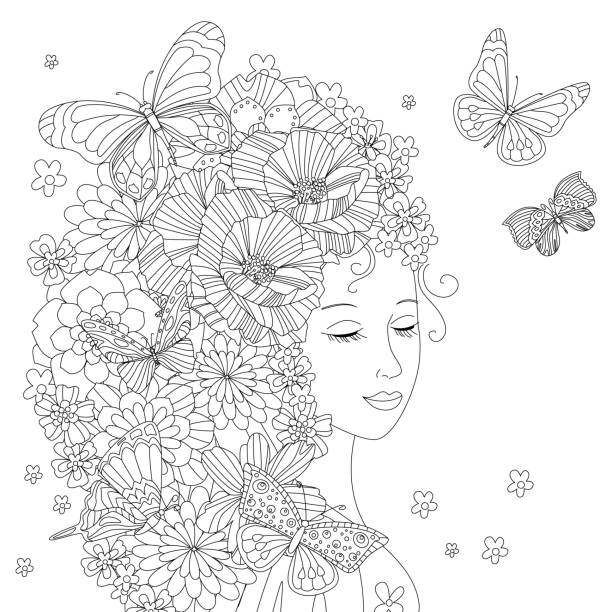 Fairy adult coloring stock photos pictures royalty