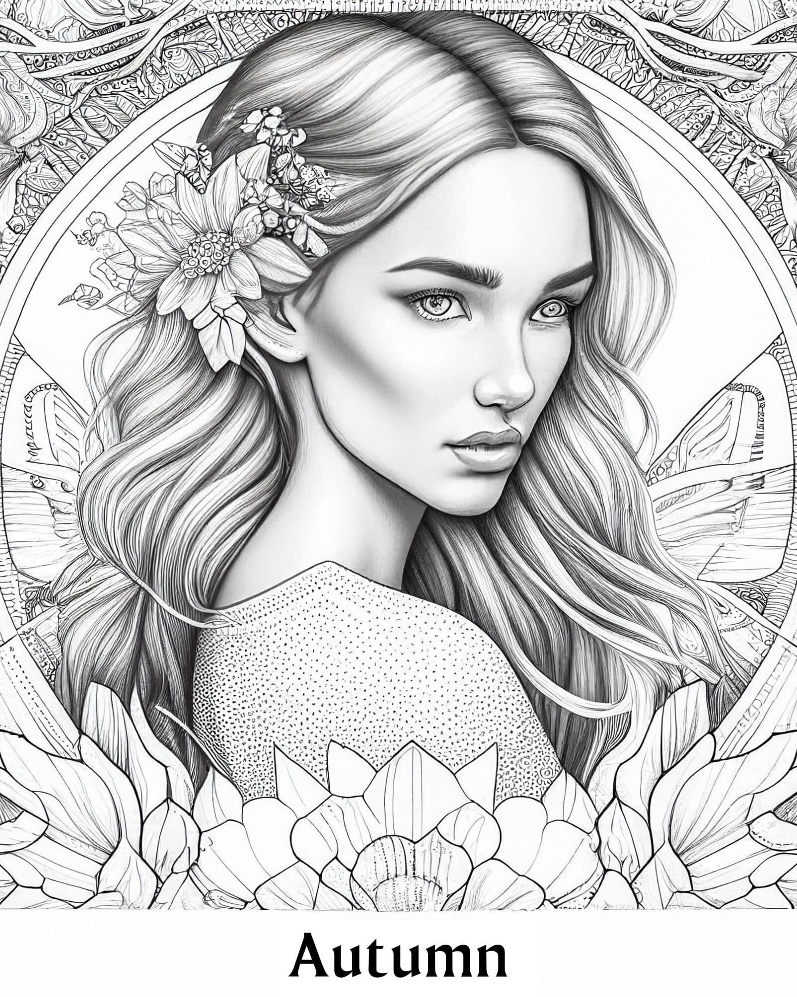 Fascinating fairy coloring pages for adults